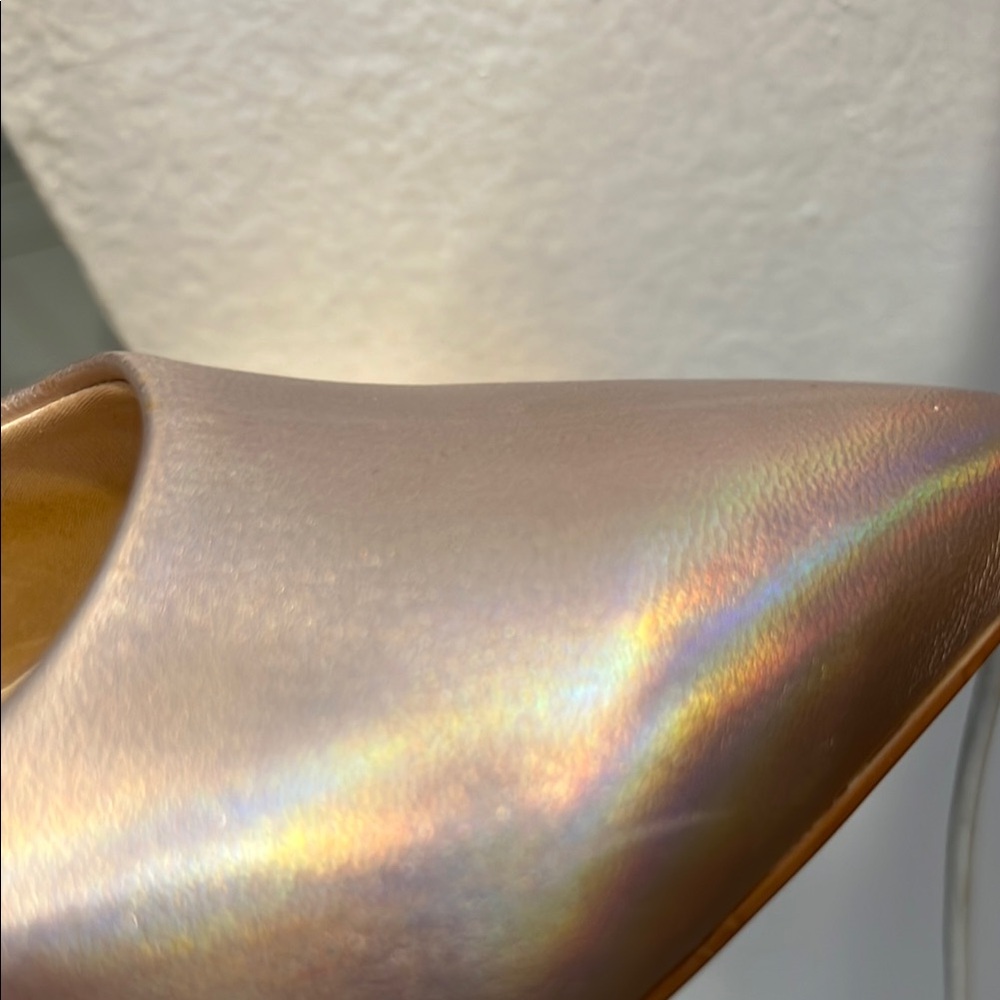 H&M Women's Shimmering Holographic Icy Pink 2 in heel Size 38 - Picture 10 of 10